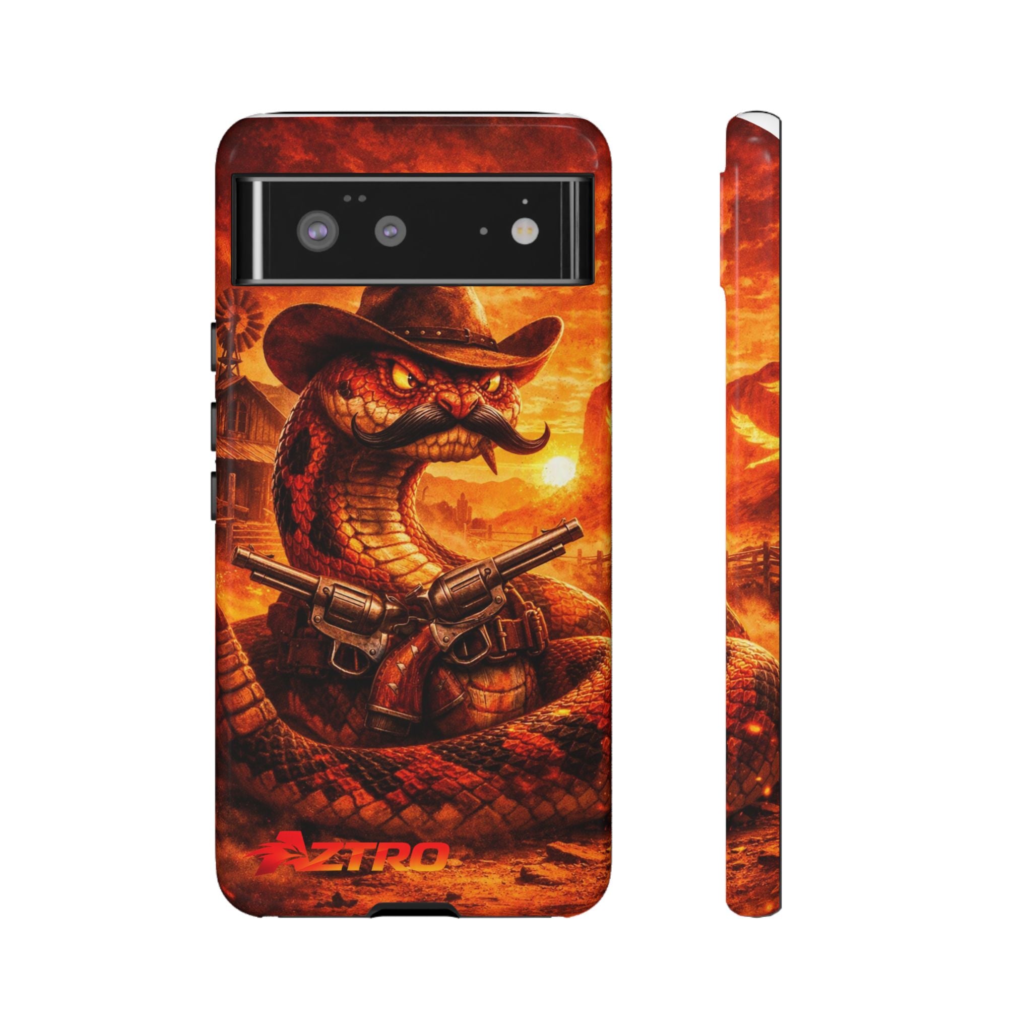 Funda de Teléfono Vaquero Serpiente AZTRO - Cubierta Protectora del Oeste