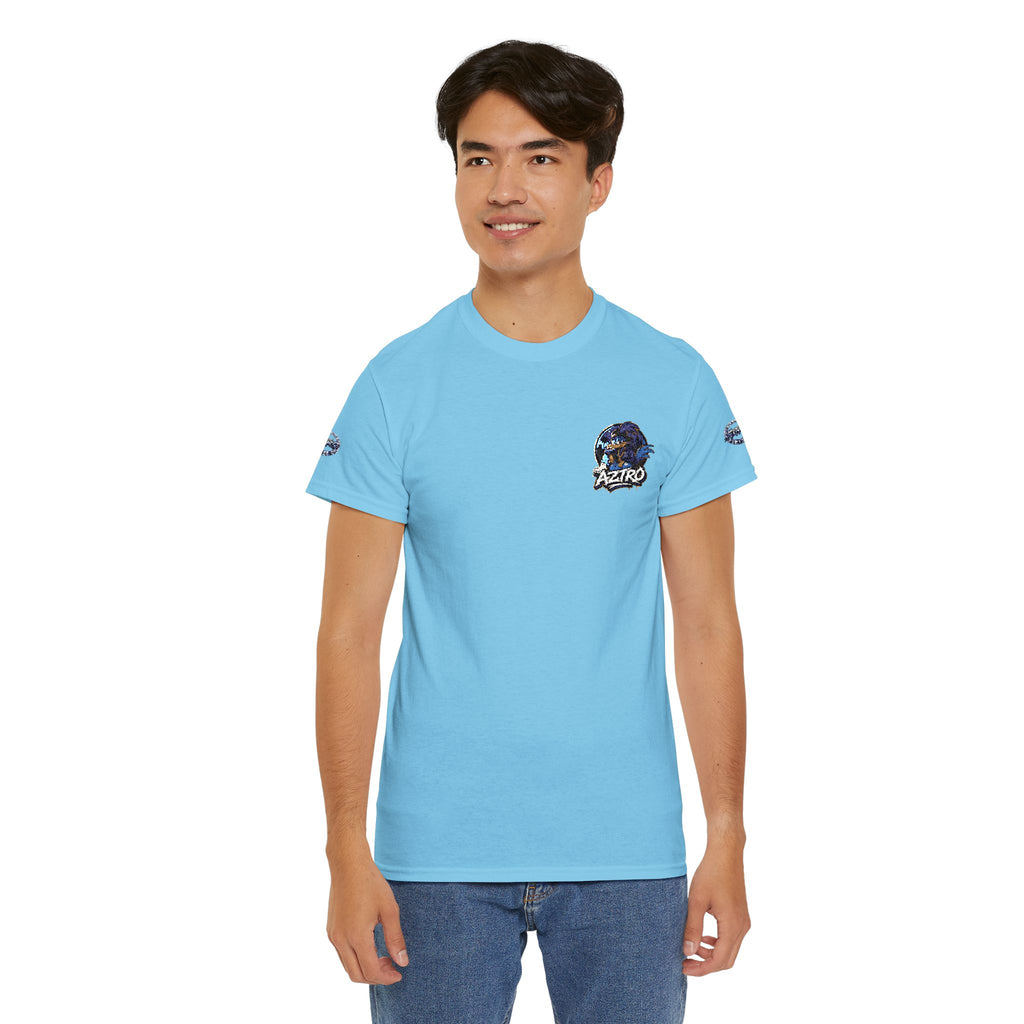 AZTRO Classic Yellow Crewneck T‑Shirt — Plain Cotton Tee