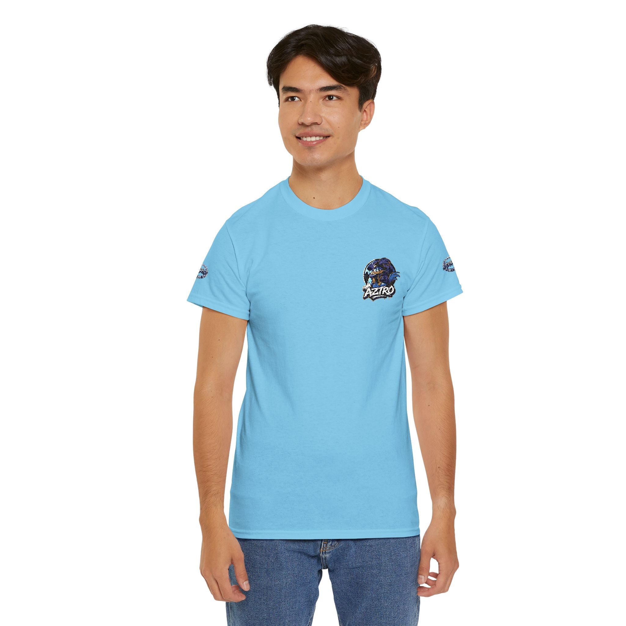 AZTRO Classic Yellow Crewneck T‑Shirt — Plain Cotton Tee