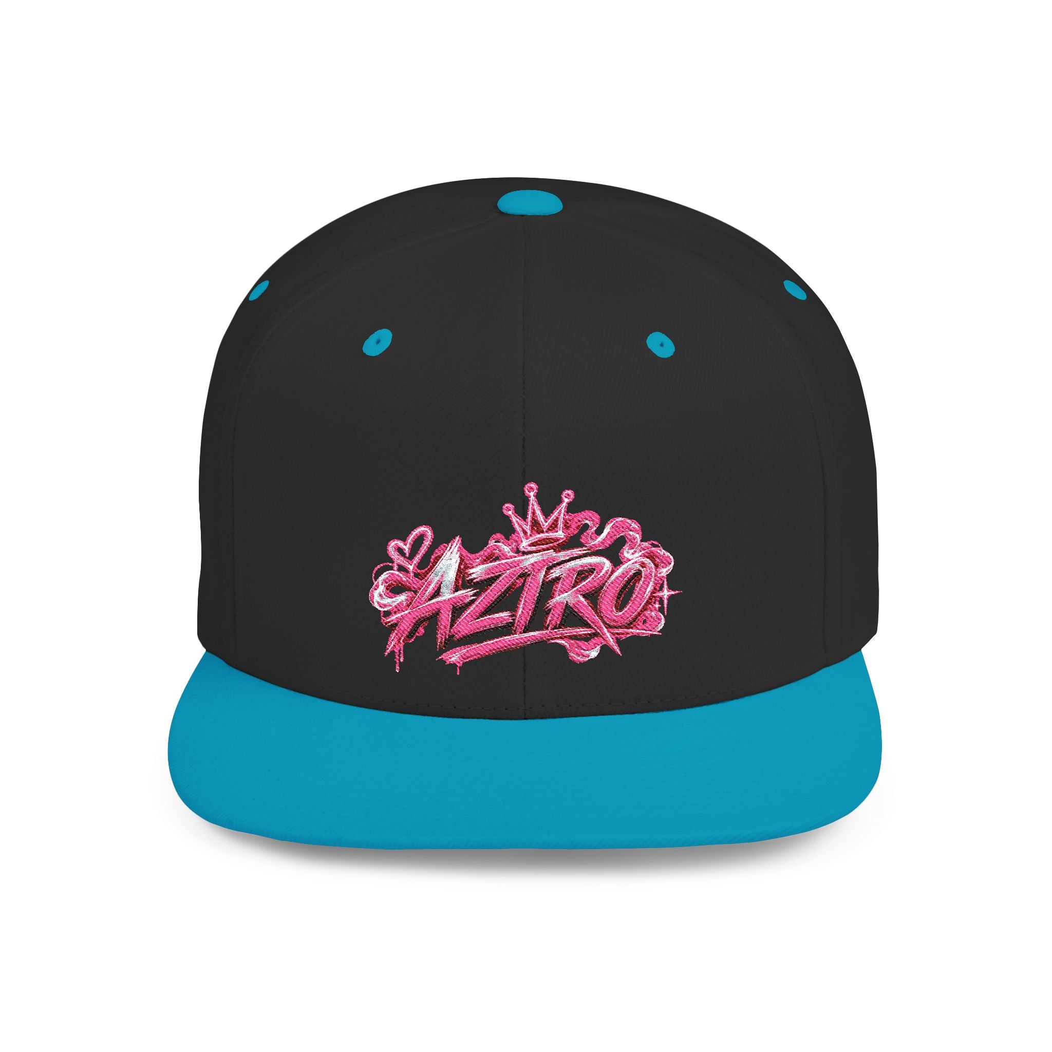 Gorra plana ajustable Pink Graffiti Snapback - con logotipo de arte callejero 'AZTKO'