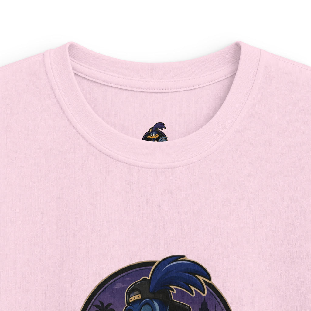 AZTRO Kids Graphic Tee — 'Aztro' Cartoon Raven Night Sky Design