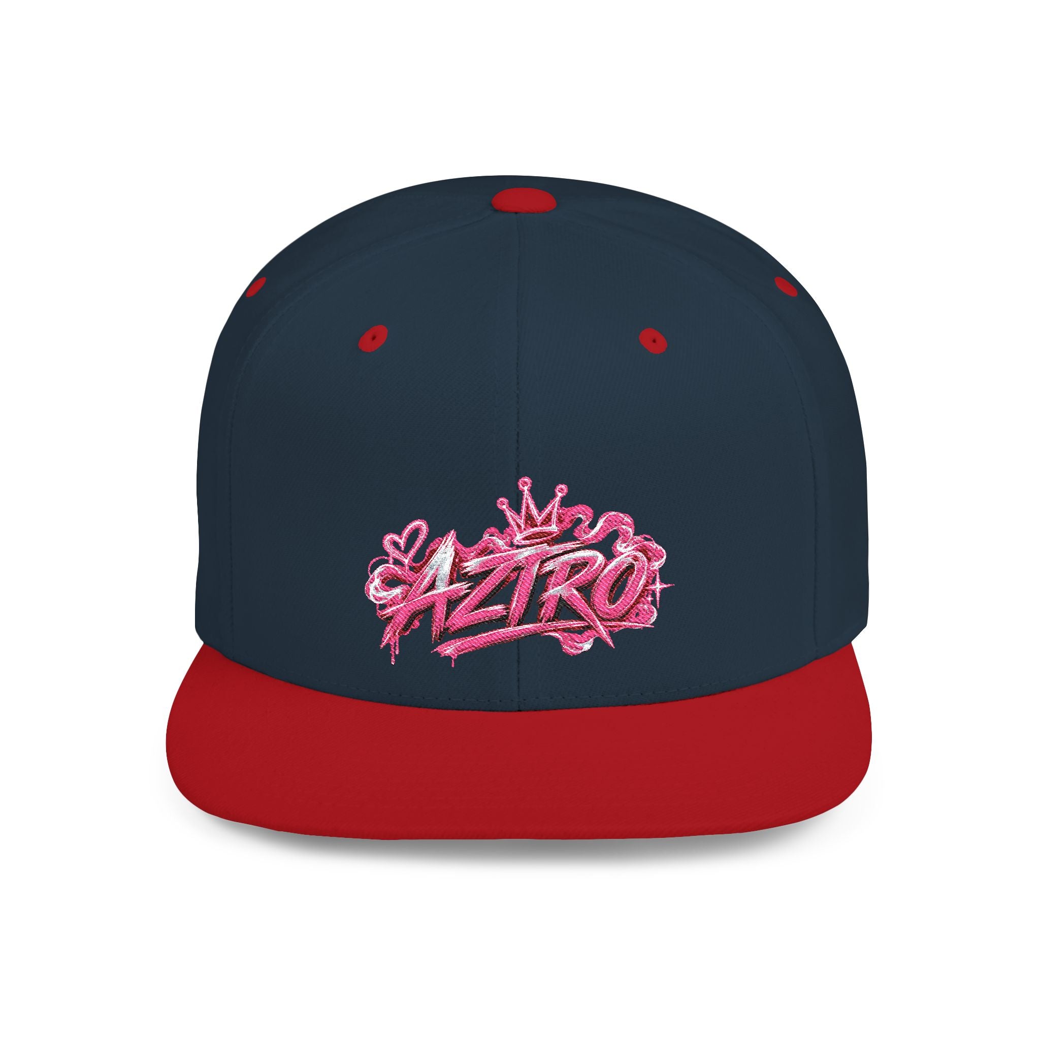 Gorra plana ajustable Pink Graffiti Snapback - con logotipo de arte callejero 'AZTKO'