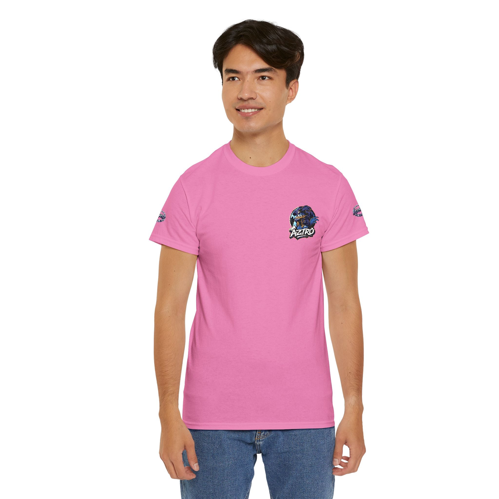 AZTRO Classic Yellow Crewneck T‑Shirt — Plain Cotton Tee