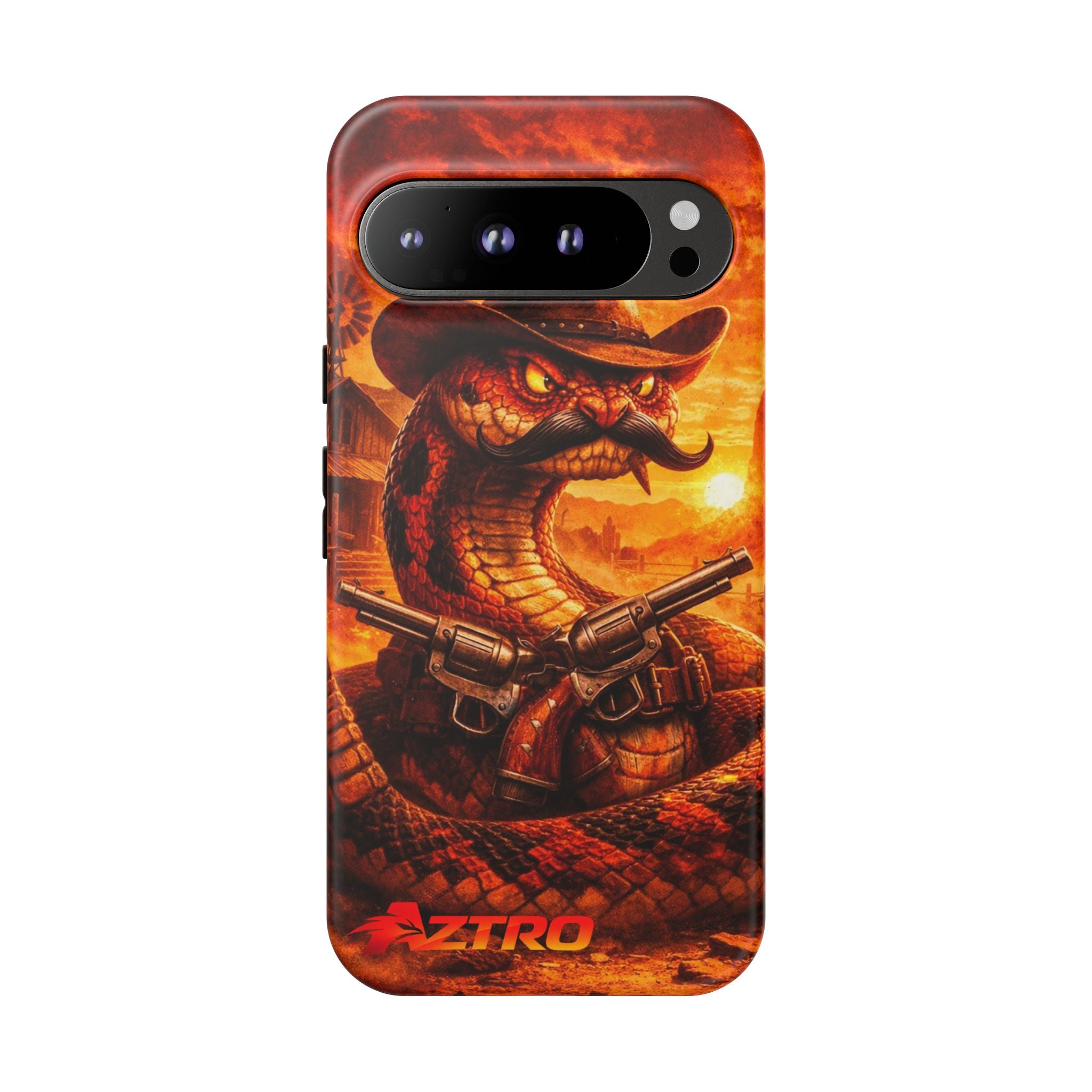 Funda de Teléfono Vaquero Serpiente AZTRO - Cubierta Protectora del Oeste