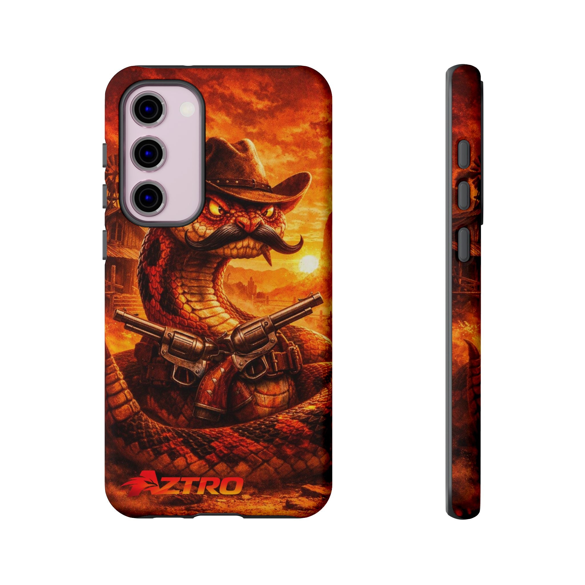 Funda de Teléfono Vaquero Serpiente AZTRO - Cubierta Protectora del Oeste