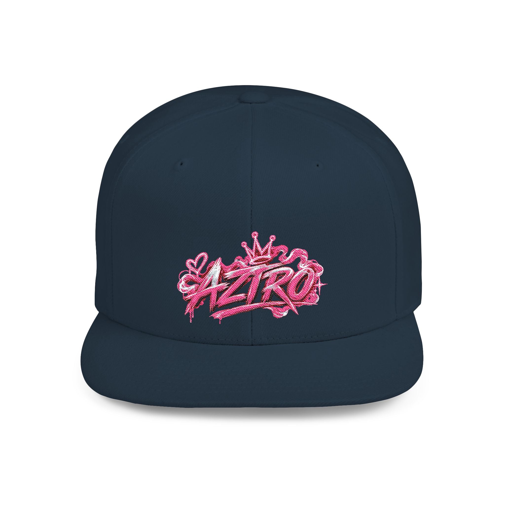 Gorra plana ajustable Pink Graffiti Snapback - con logotipo de arte callejero 'AZTKO'
