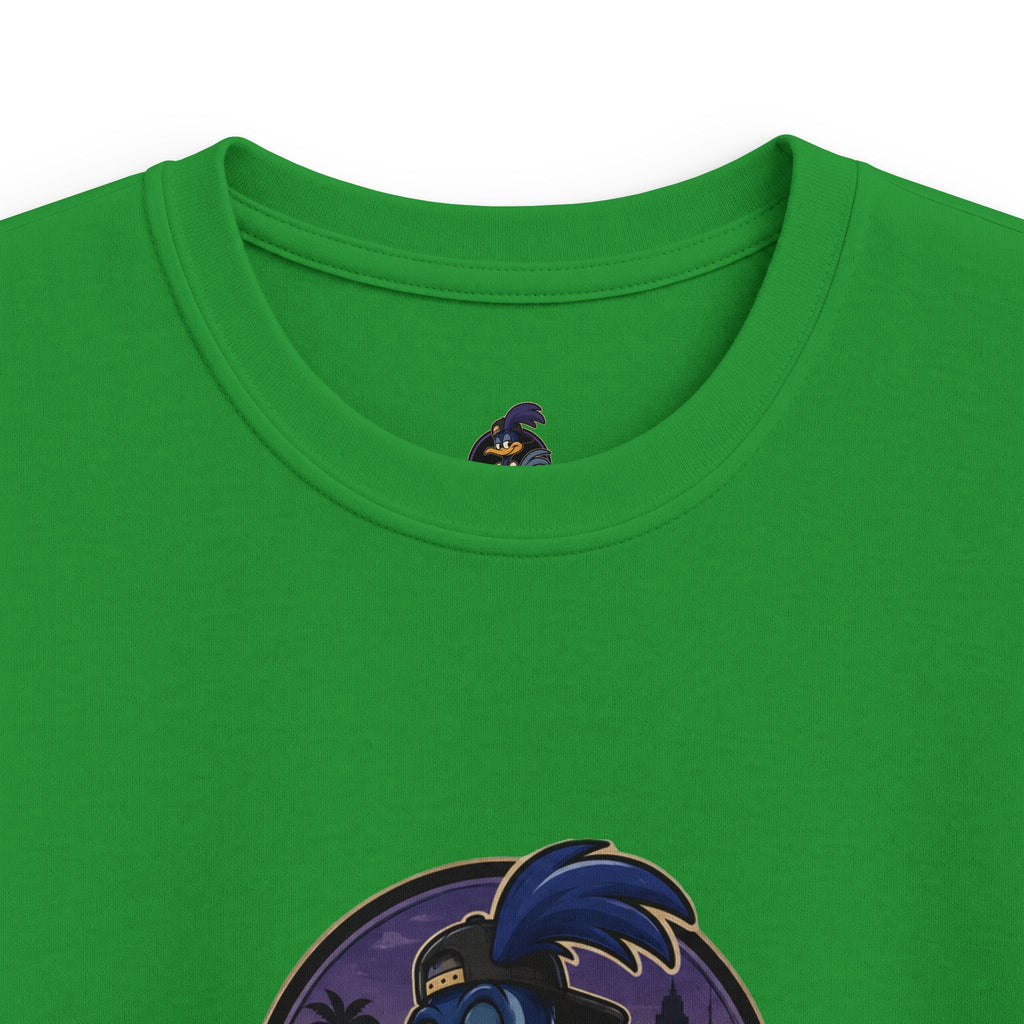 AZTRO Kids Graphic Tee — 'Aztro' Cartoon Raven Night Sky Design