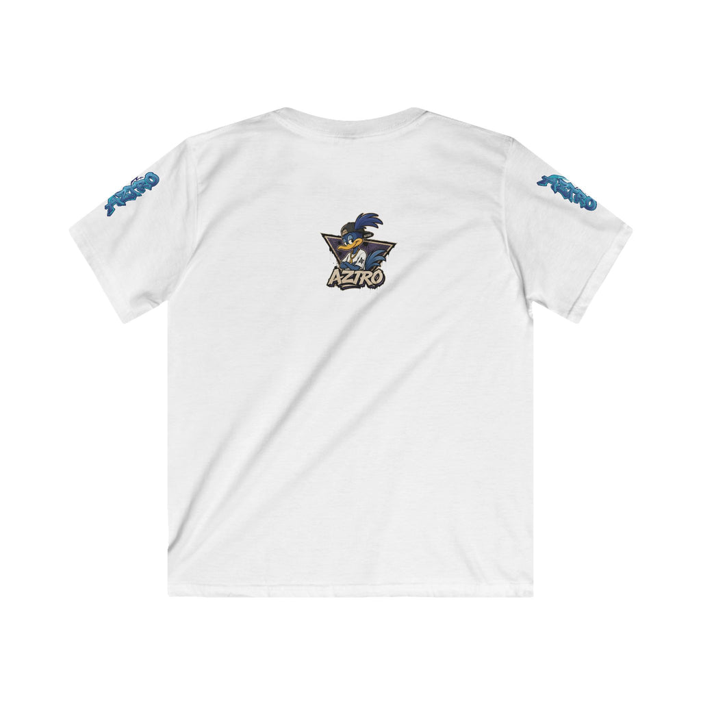 AZTRO Kids Graphic Tee — 'Aztro' Cartoon Raven Night Sky Design