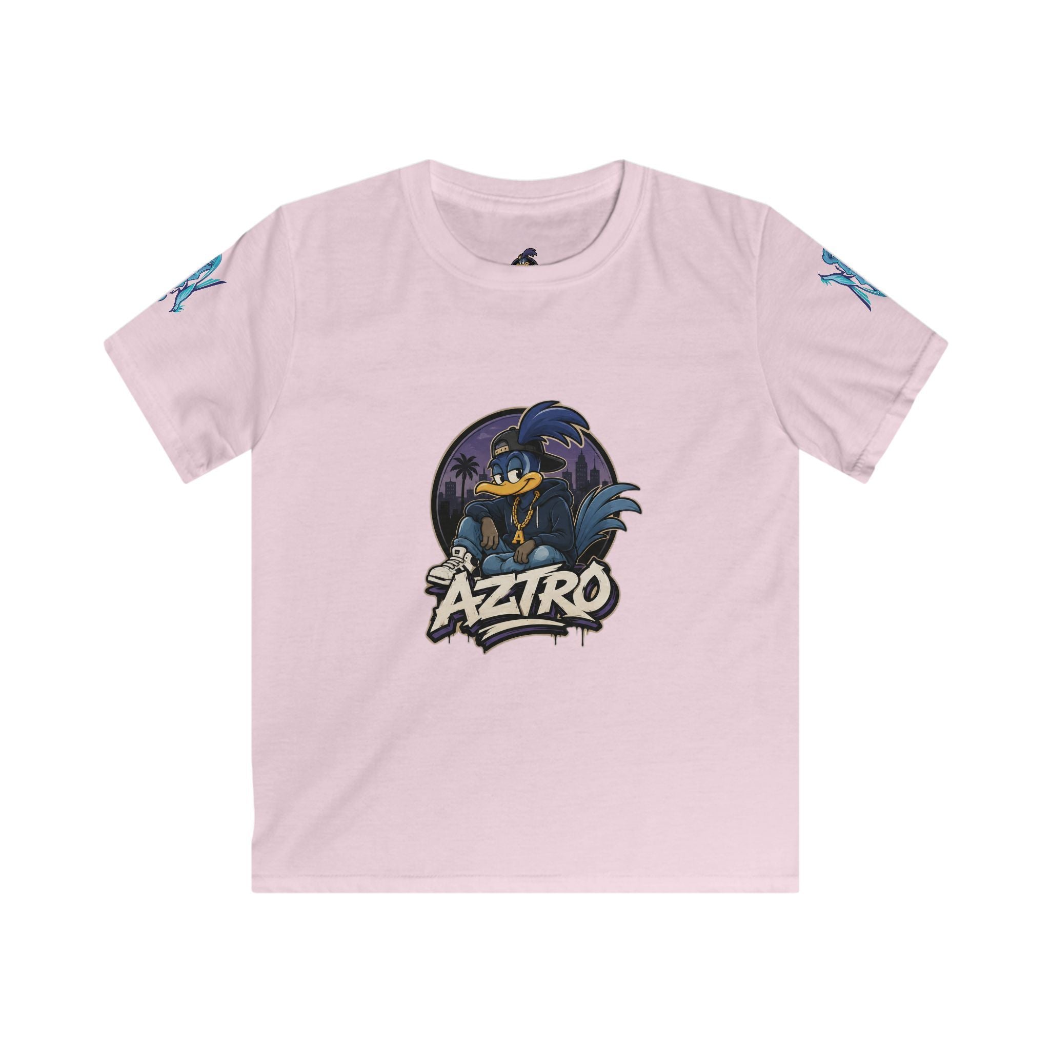 AZTRO Kids Graphic Tee — 'Aztro' Cartoon Raven Night Sky Design
