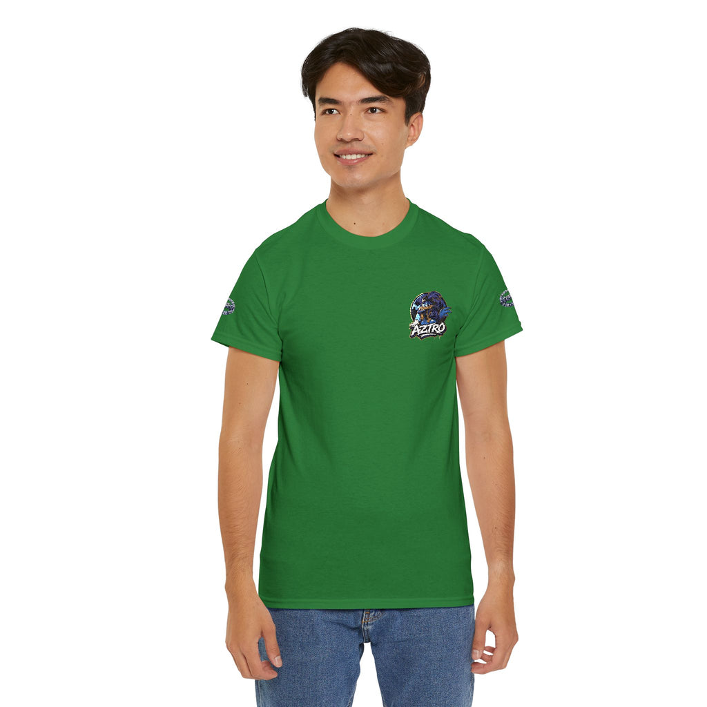 AZTRO Classic Yellow Crewneck T‑Shirt — Plain Cotton Tee