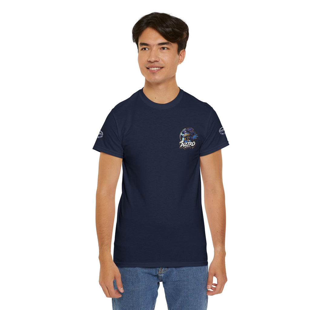 AZTRO Classic Yellow Crewneck T‑Shirt — Plain Cotton Tee
