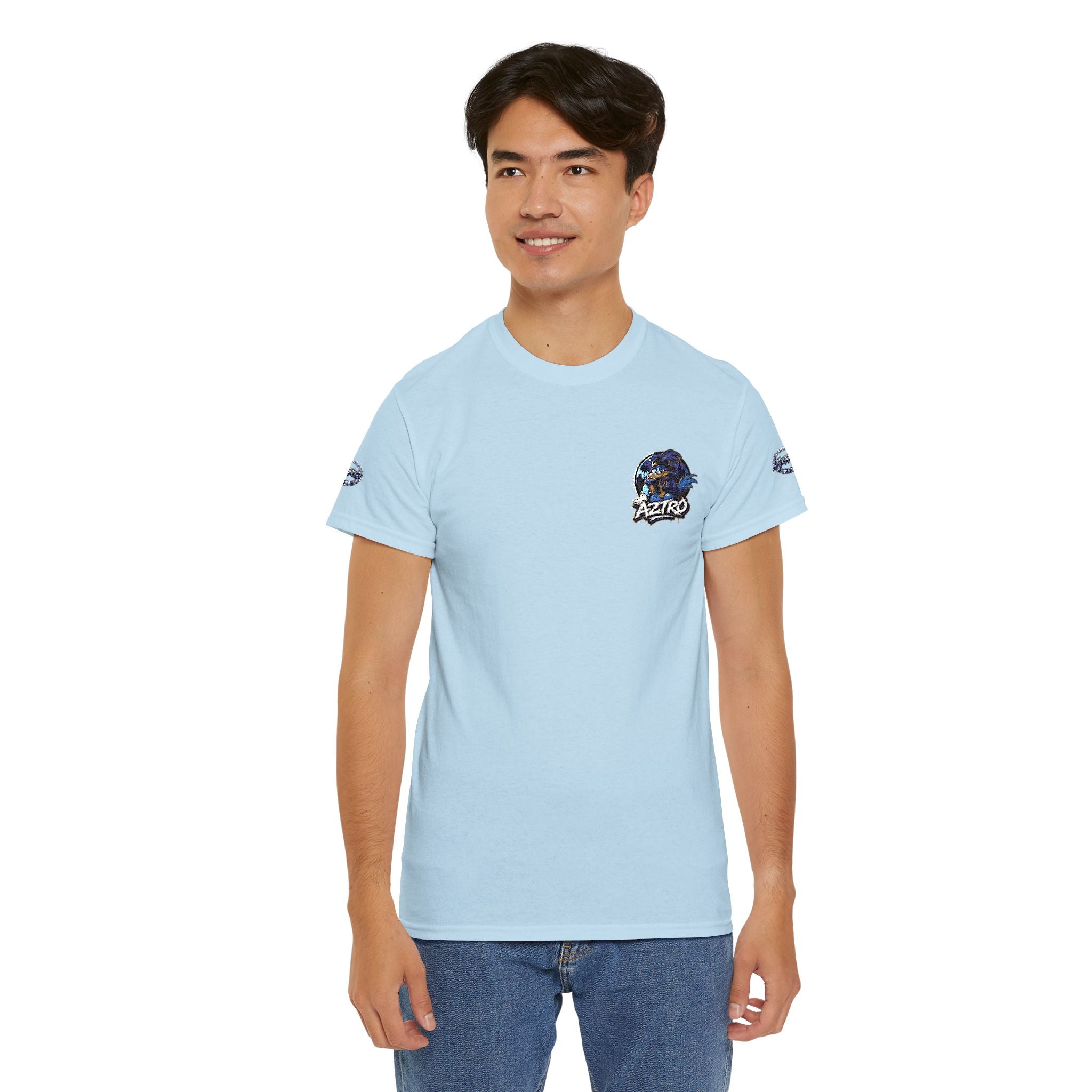 AZTRO Classic Yellow Crewneck T‑Shirt — Plain Cotton Tee