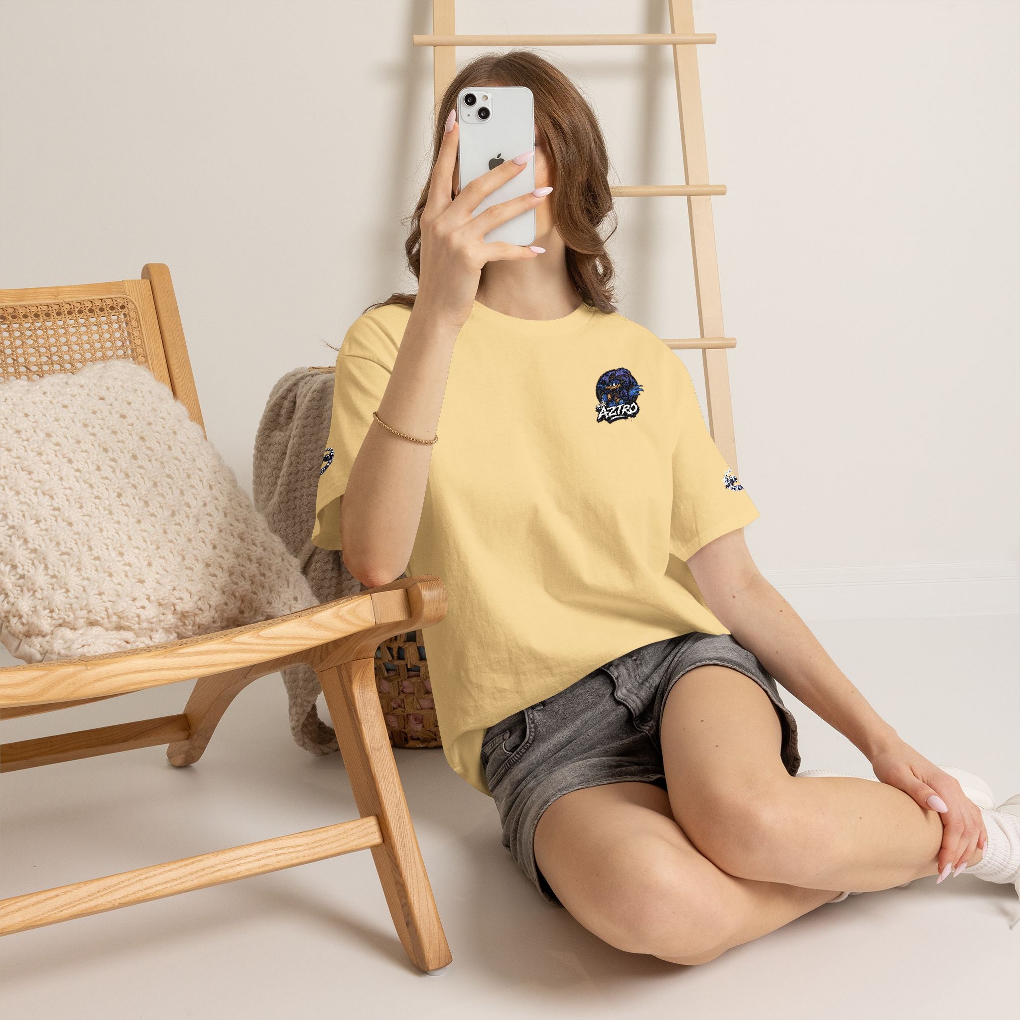 AZTRO Classic Yellow Crewneck T‑Shirt — Plain Cotton Tee