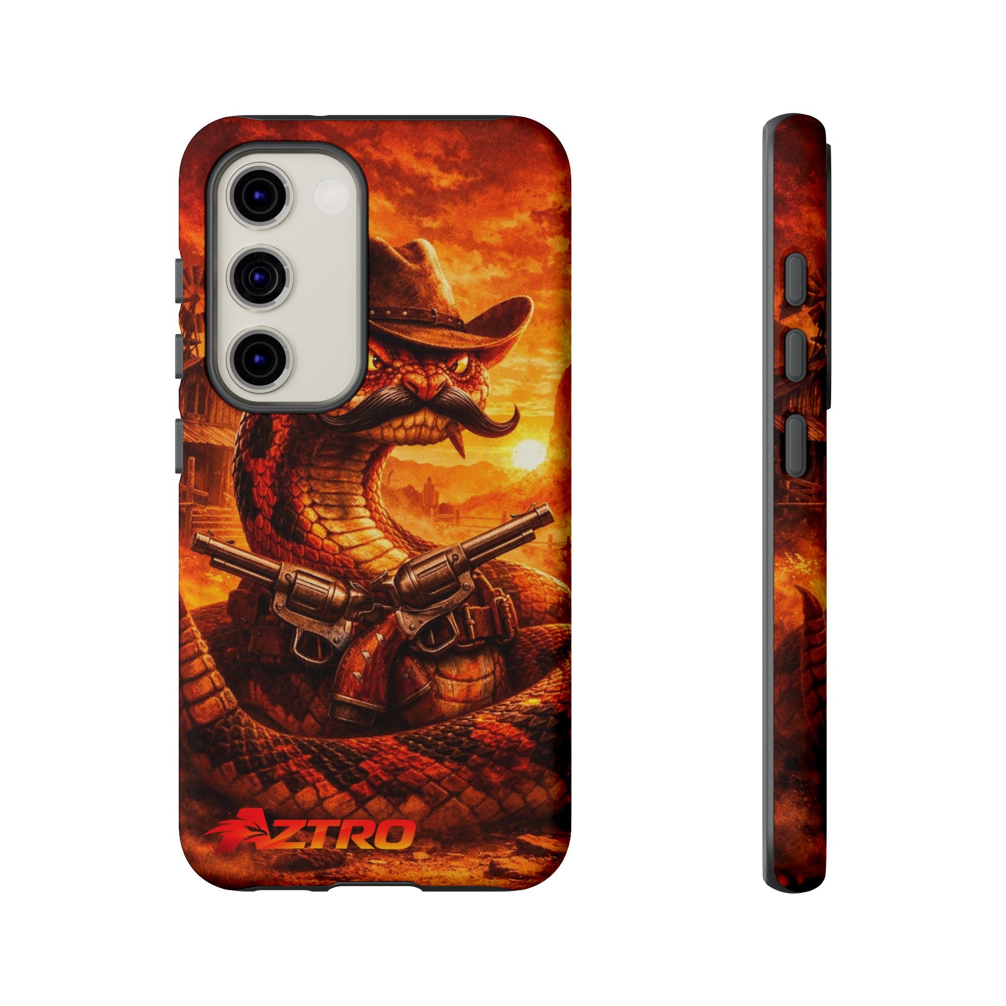 Funda de Teléfono Vaquero Serpiente AZTRO - Cubierta Protectora del Oeste