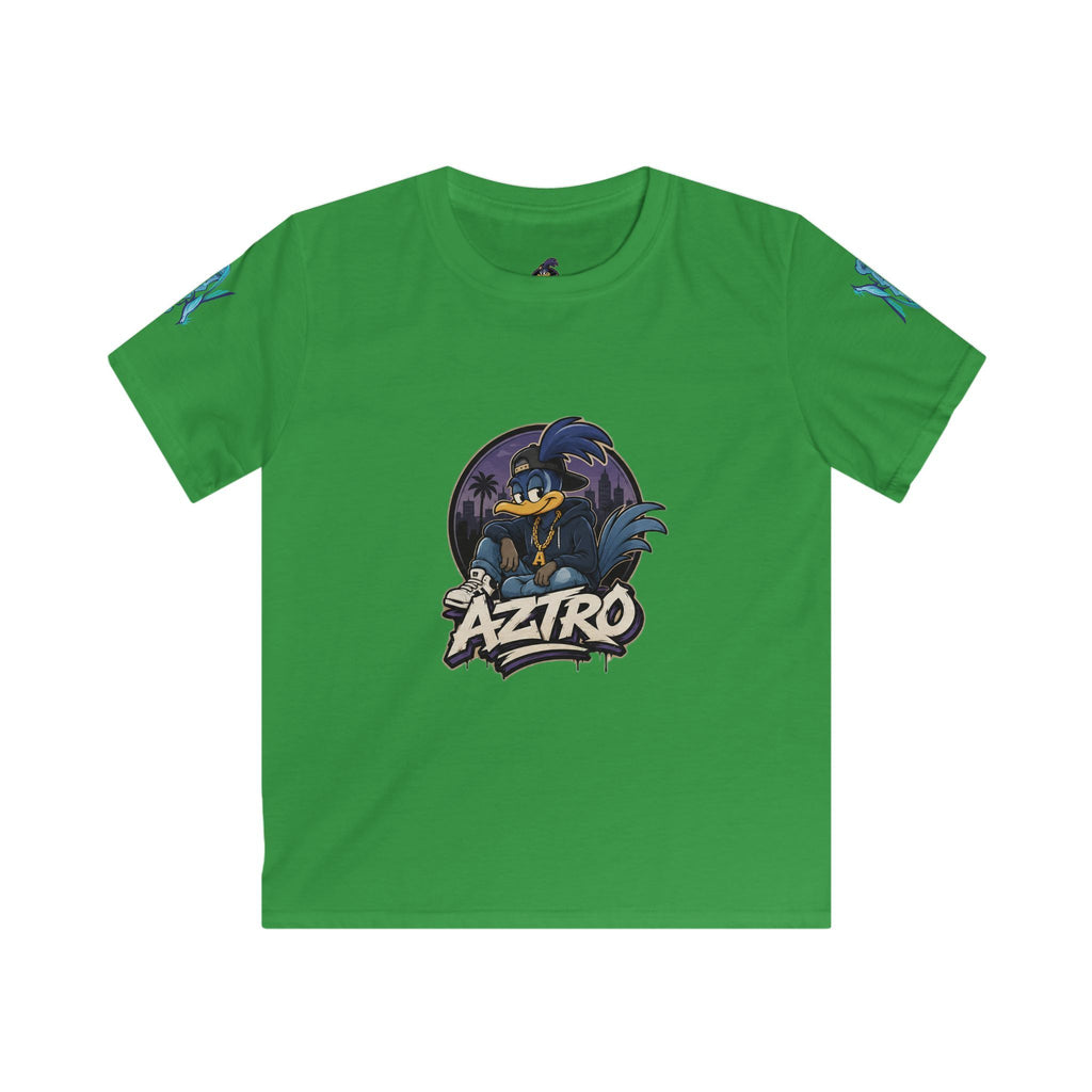 AZTRO Kids Graphic Tee — 'Aztro' Cartoon Raven Night Sky Design