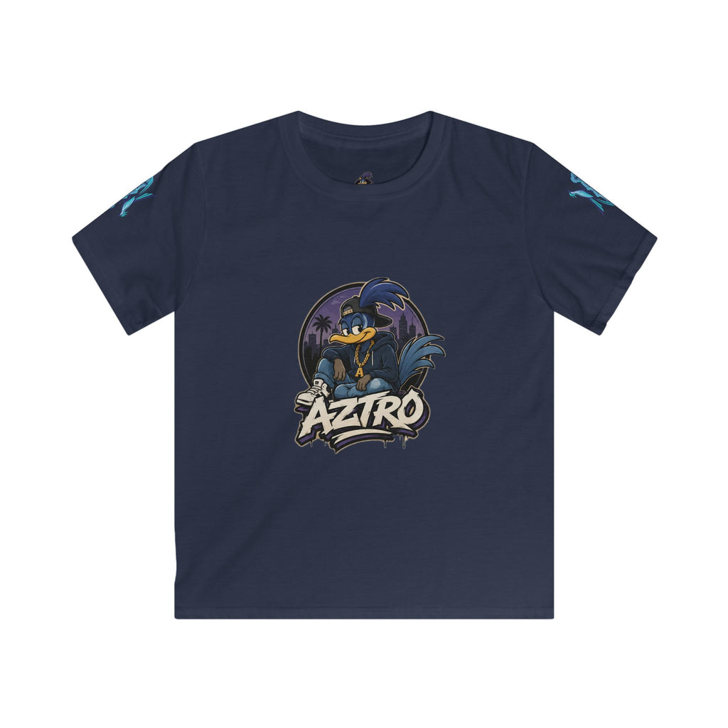 AZTRO Kids Graphic Tee — 'Aztro' Cartoon Raven Night Sky Design