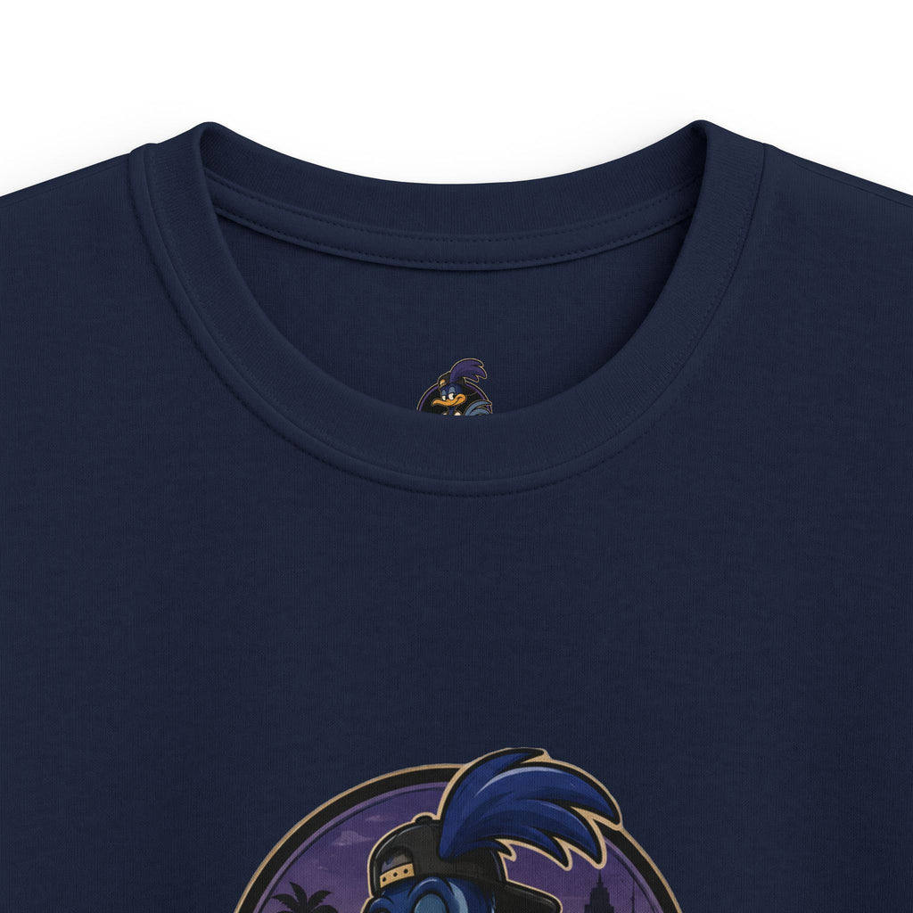 AZTRO Kids Graphic Tee — 'Aztro' Cartoon Raven Night Sky Design