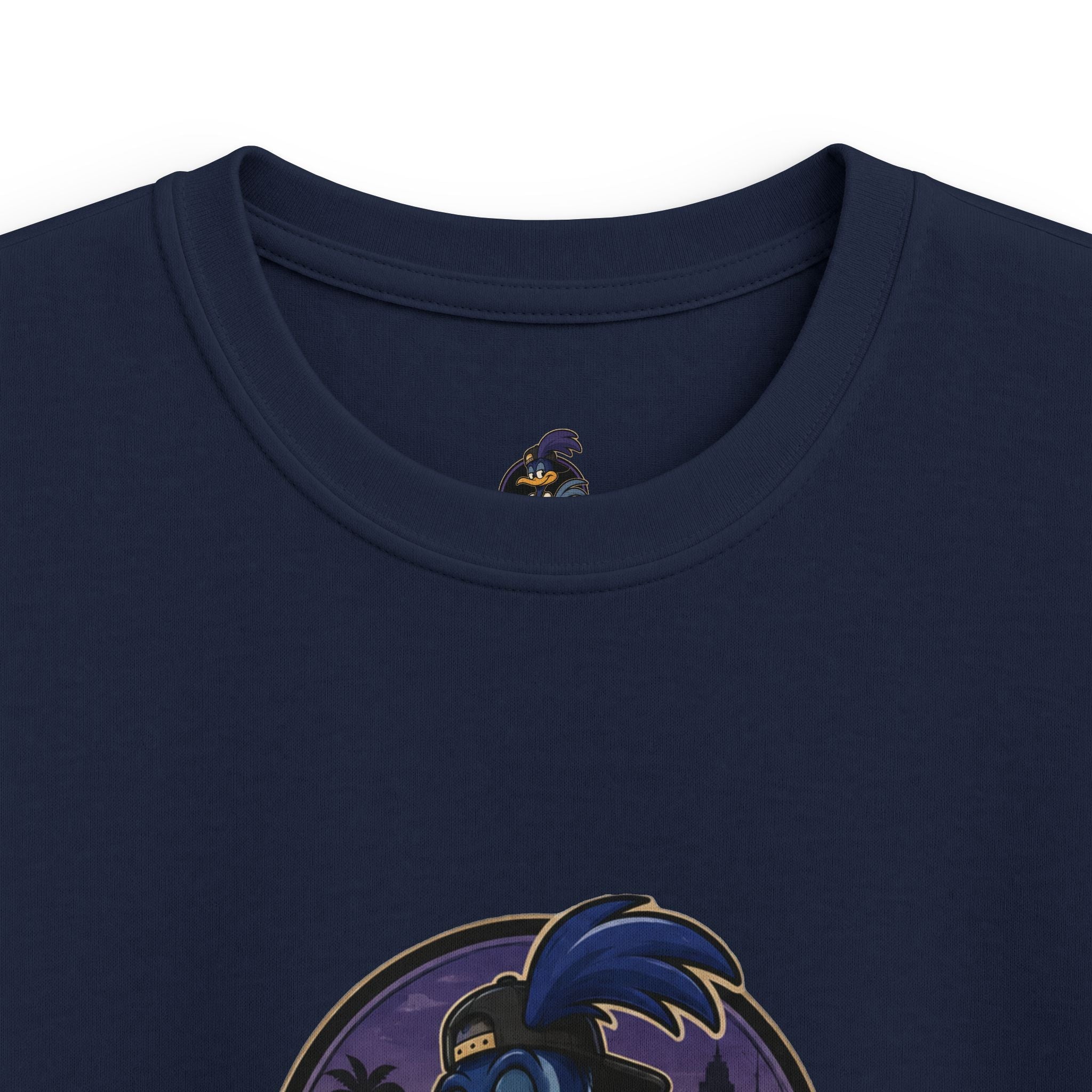 AZTRO Kids Graphic Tee — 'Aztro' Cartoon Raven Night Sky Design