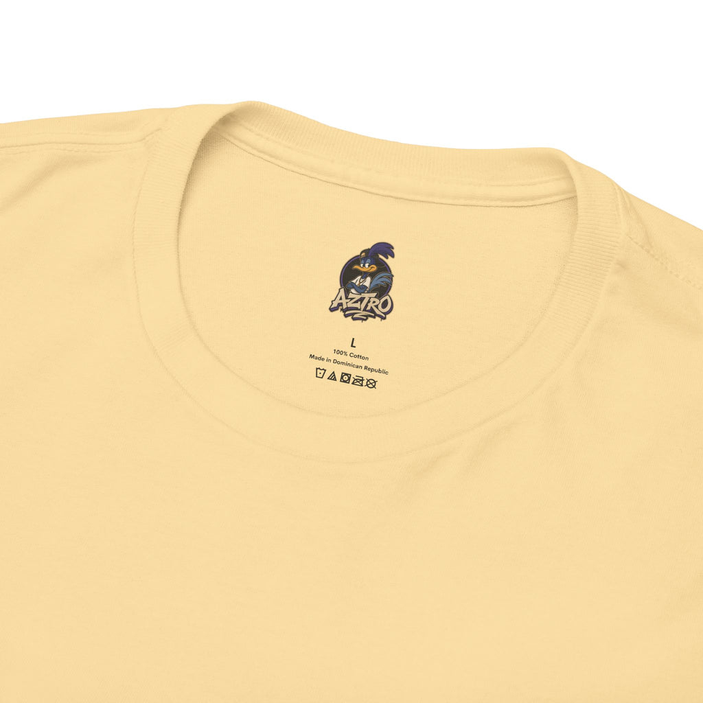 AZTRO Classic Yellow Crewneck T‑Shirt — Plain Cotton Tee