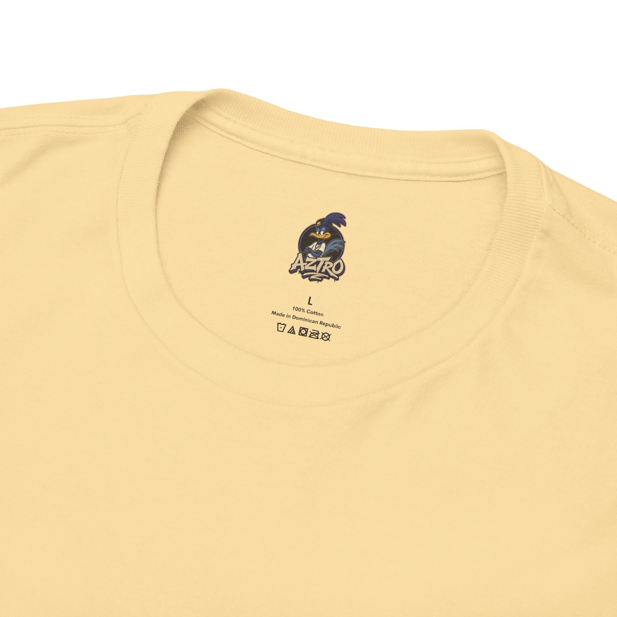AZTRO Classic Yellow Crewneck T‑Shirt — Plain Cotton Tee