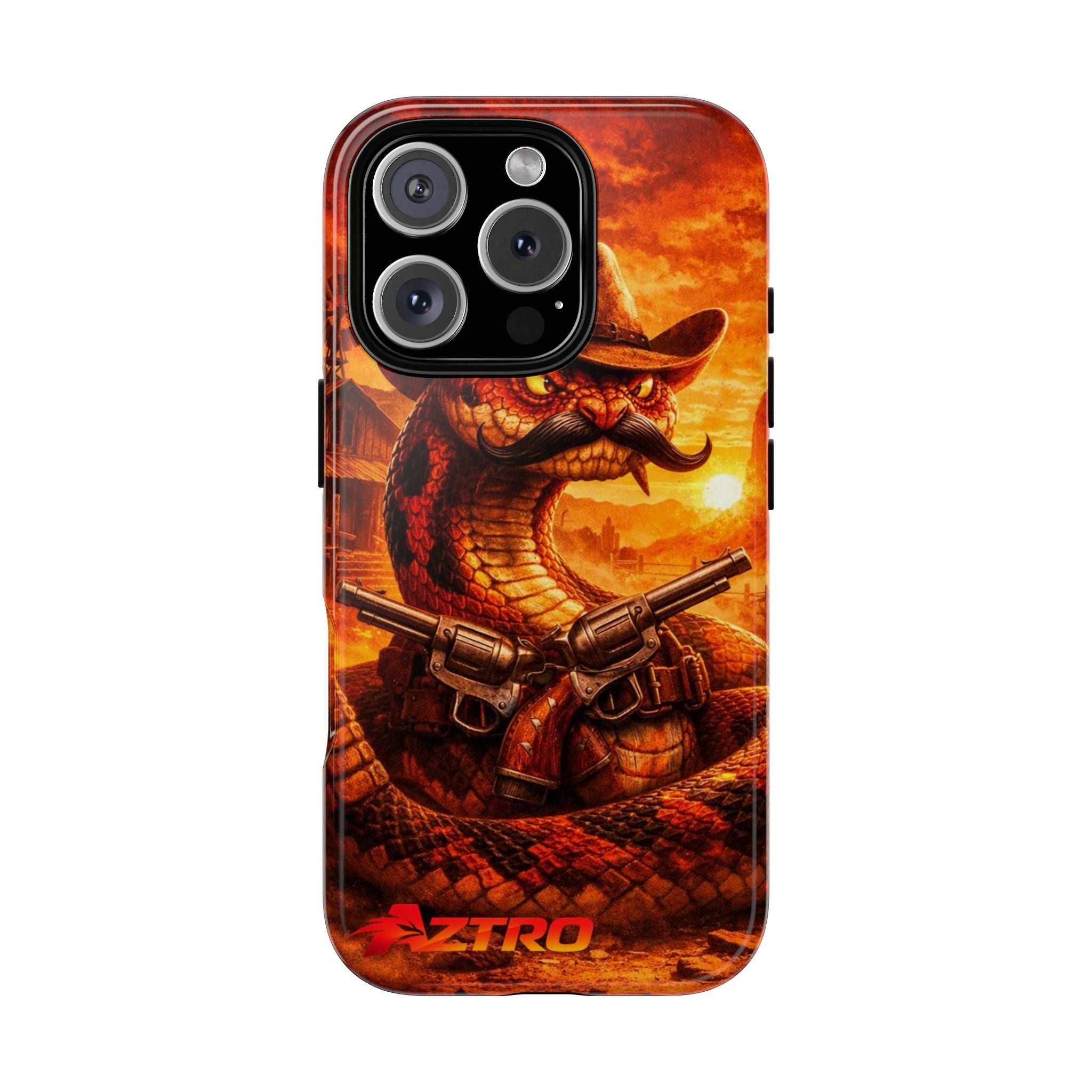 Funda de Teléfono Vaquero Serpiente AZTRO - Cubierta Protectora del Oeste