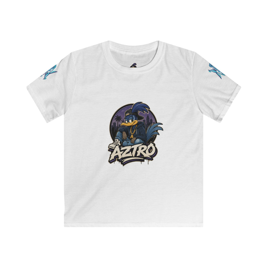 AZTRO Kids Graphic Tee — 'Aztro' Cartoon Raven Night Sky Design