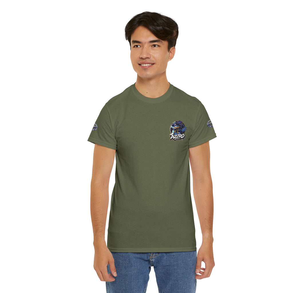 AZTRO Classic Yellow Crewneck T‑Shirt — Plain Cotton Tee