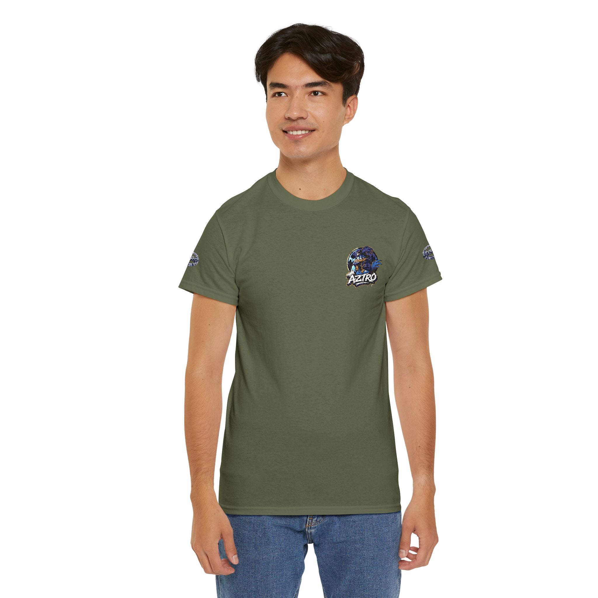 AZTRO Classic Yellow Crewneck T‑Shirt — Plain Cotton Tee
