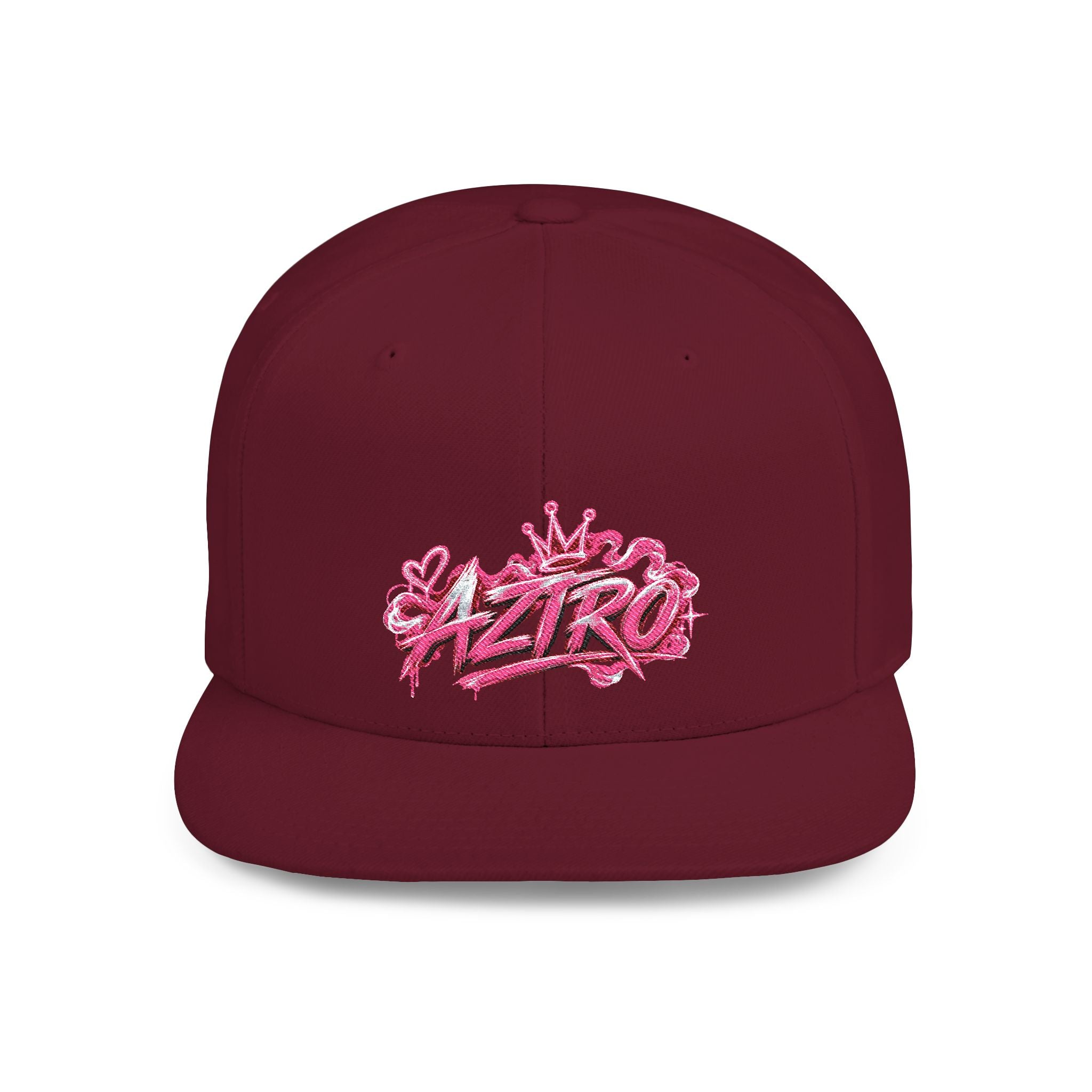 Gorra plana ajustable Pink Graffiti Snapback - con logotipo de arte callejero 'AZTKO'