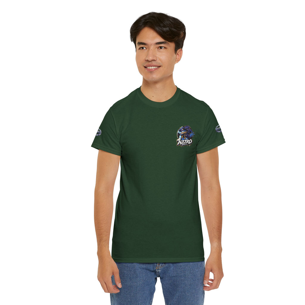 AZTRO Classic Yellow Crewneck T‑Shirt — Plain Cotton Tee