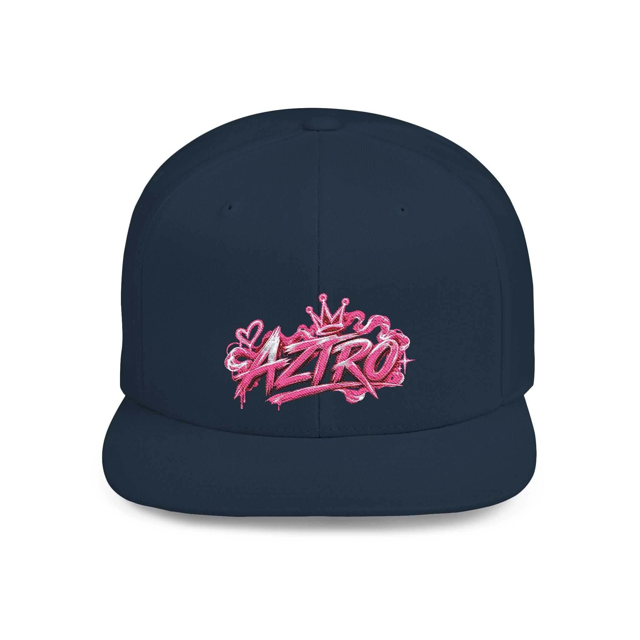 Gorra plana ajustable Pink Graffiti Snapback - con logotipo de arte callejero 'AZTKO'