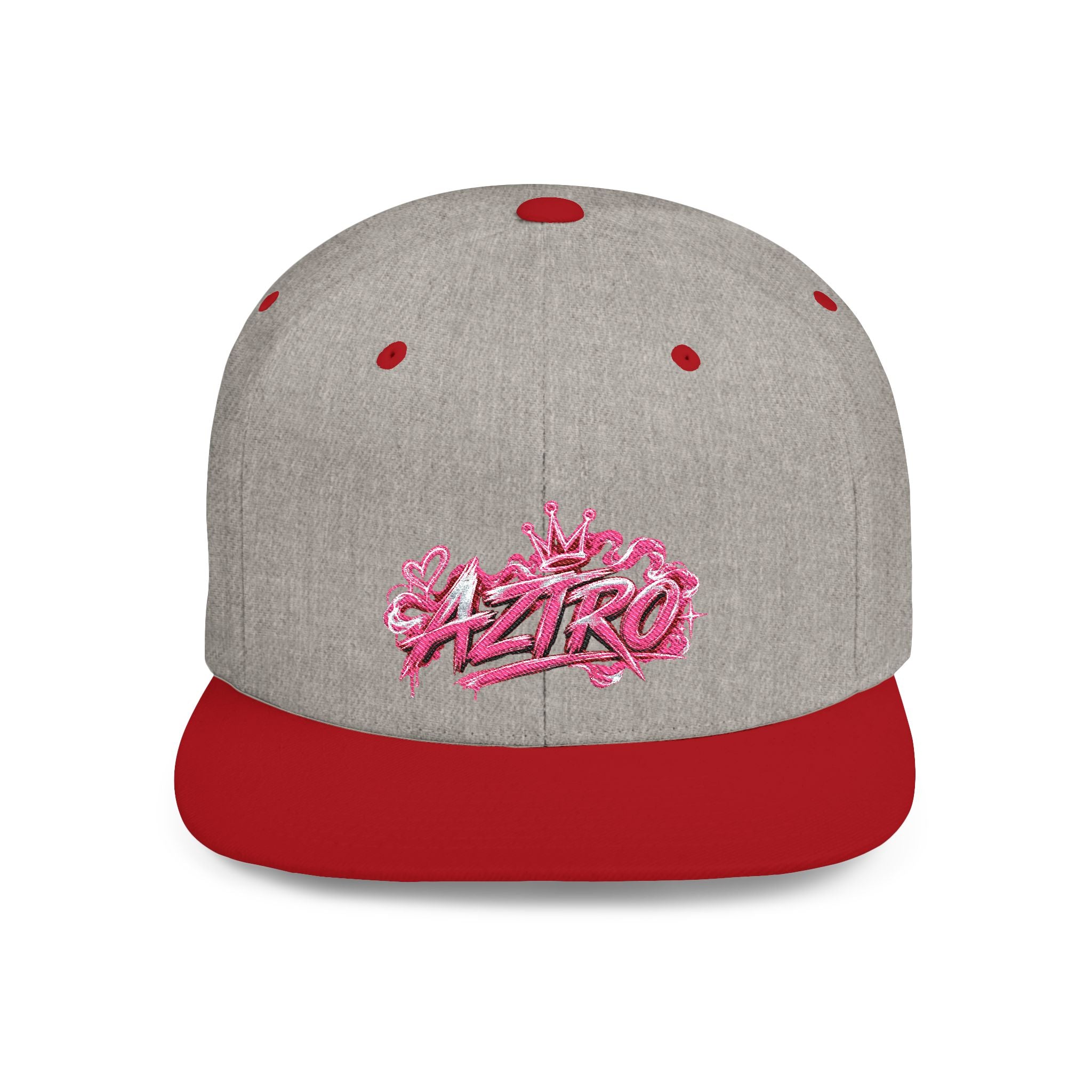 Gorra plana ajustable Pink Graffiti Snapback - con logotipo de arte callejero 'AZTKO'